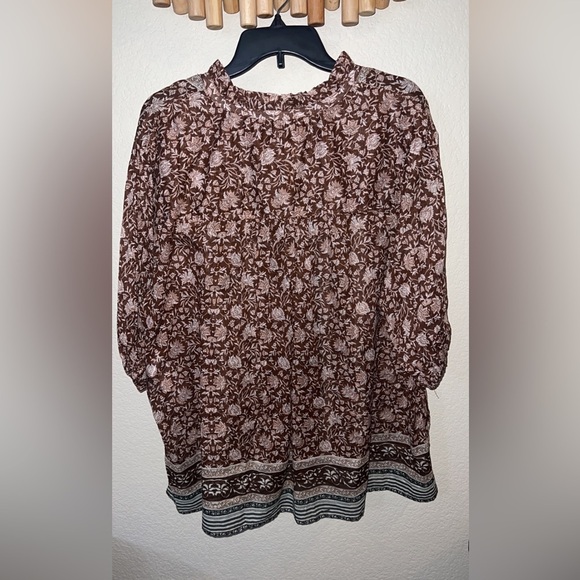 Free People Batik Boder Cardigan - Chestnut Combo - Picture 6 of 6